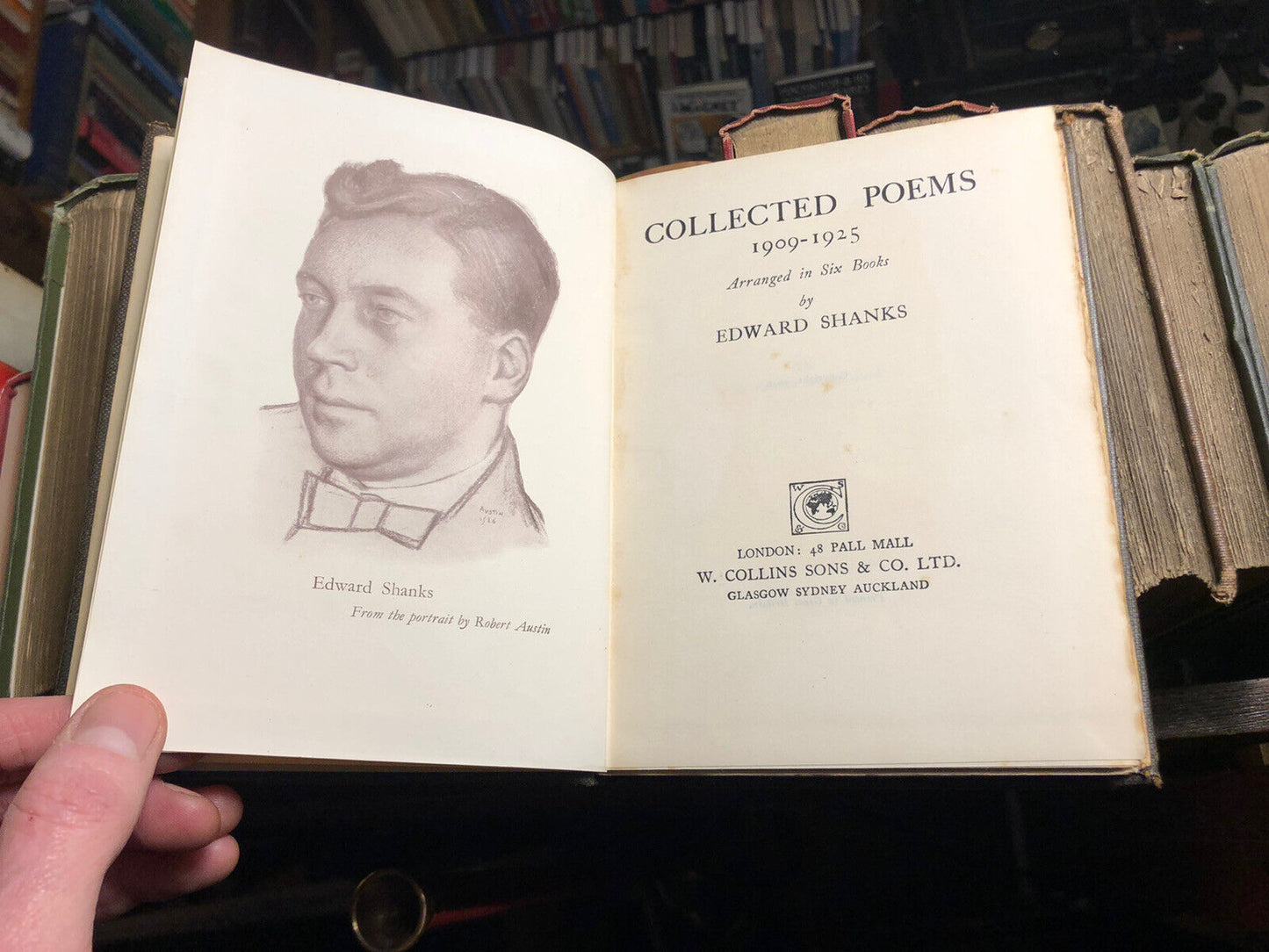 1926 EDWARD SHANKS Collected Poems 1900-1925 WWI POETRY War Poet
