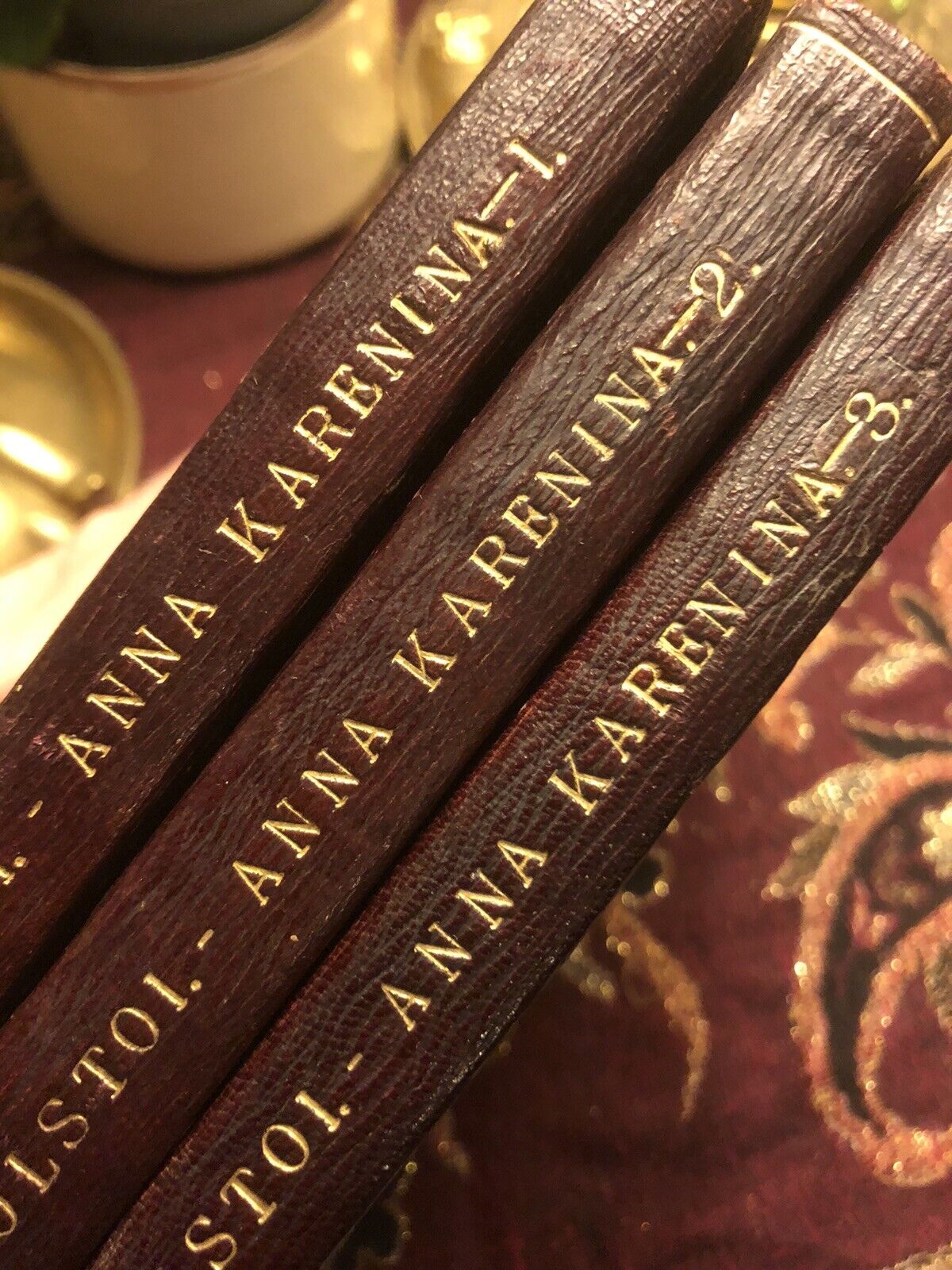 1886 Leo Tolstoy :  Anna Karenina (3 Vols) Russian Publication : Scarce Tolstoi
