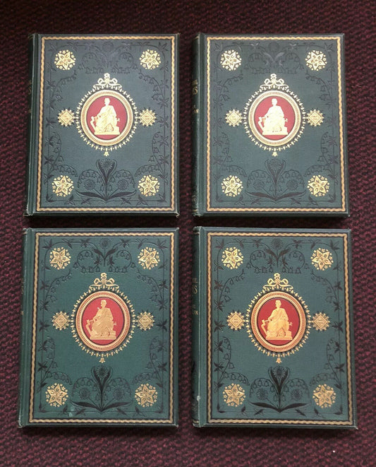 THE NATIONAL BURNS (4 Vols) Robert Burns SCOTTISH POEMS Scotland FINE BINDINGS