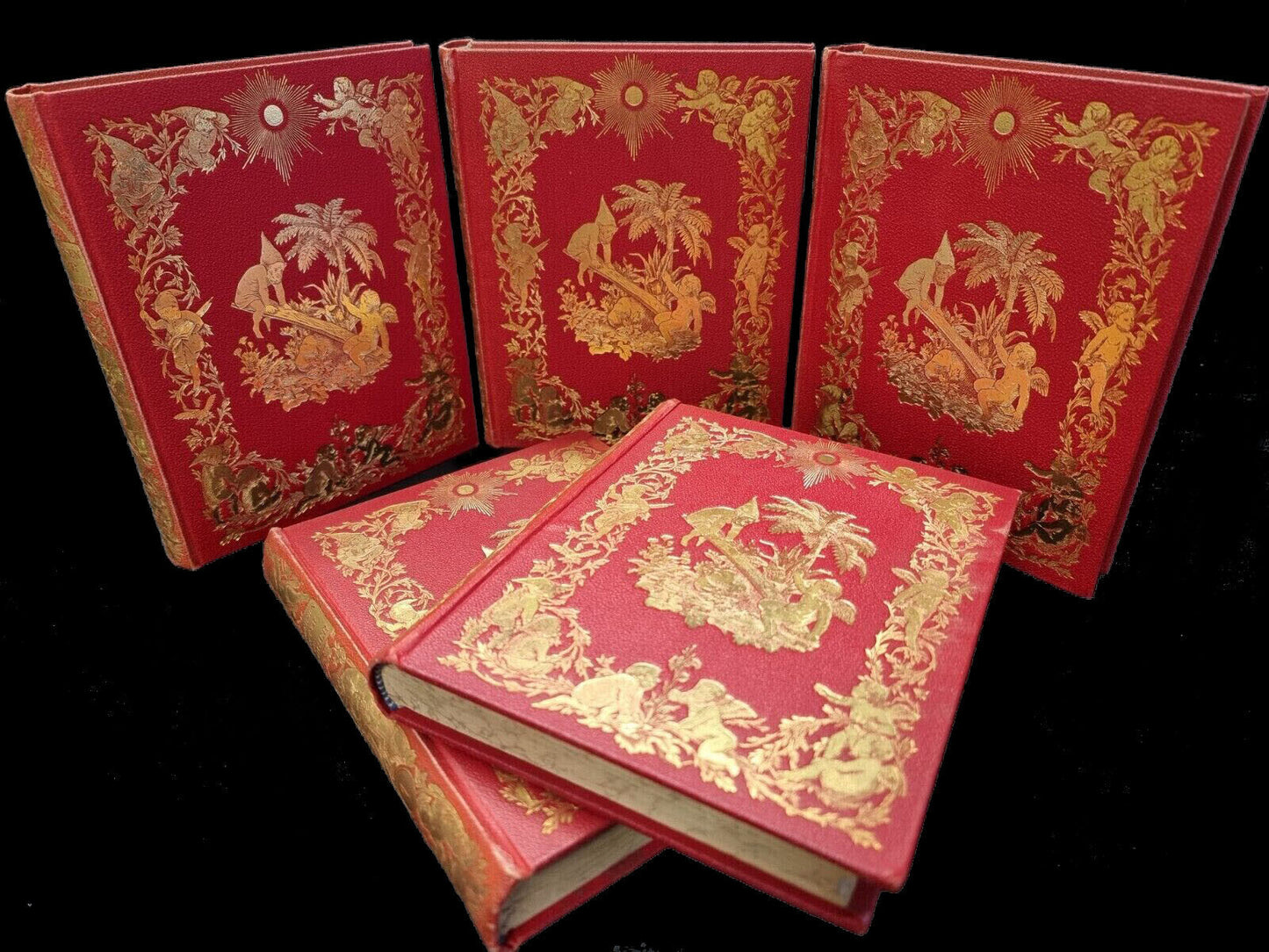 1893 ANDERSEN'S FAIRY TALES Illustrated DANISH LANGUAGE : GILT BINDINGS (VGC)