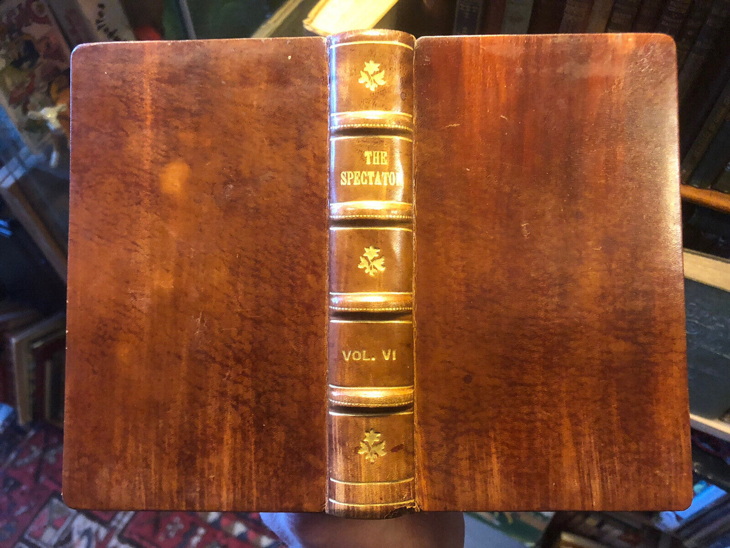 THE SPECTATOR Volume 6 : Lovely Leather Binding : Printed by Robert Carr 1803 :
