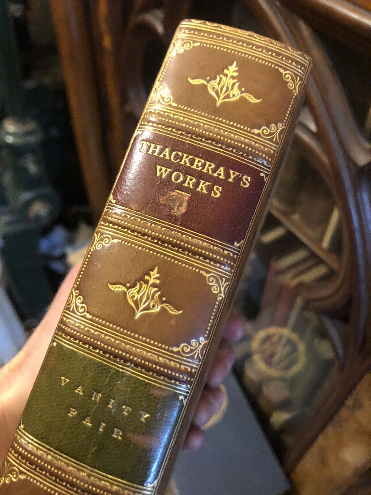 1899 VANITY FAIR William Makepeace Thackeray LOVELY LEATHER BINDING Illustrated