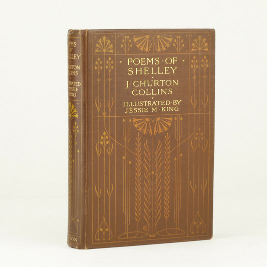 c1900 POEMS OF SHELLEY Caxton JESSIE M. KING (8 Plates) Art Nouveau Covers VGC