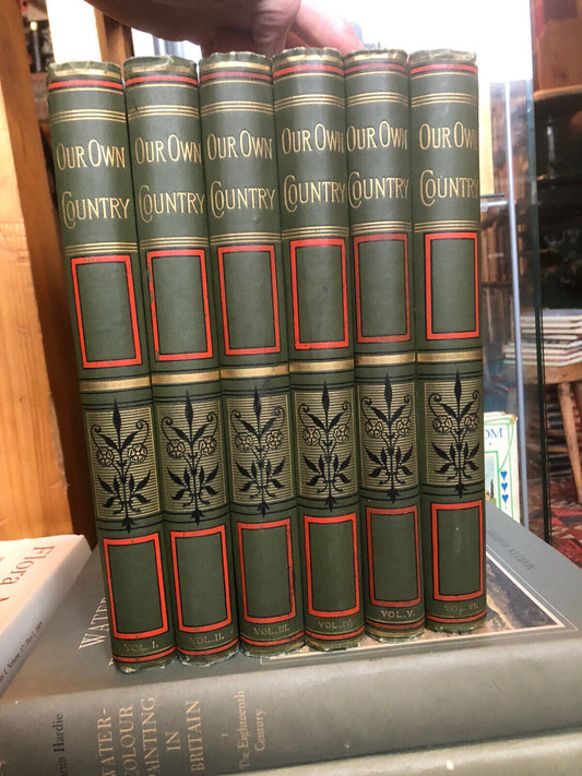 OUR OWN COUNTRY Historical &amp; Pictorial (6 Vols) Topography ART NOUVEAU Fine VGC