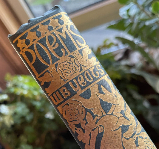 1927 Poems by W.B. Yeats : Lovely Art Nouveau Gilt Spine : Fisher Unwin Poetry