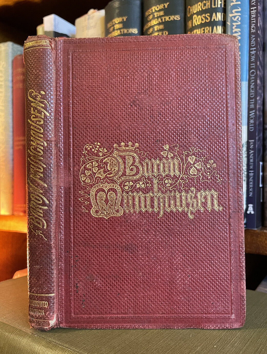 1858 The Surprising Travels & Adventures of Baron Munchausen : Raspe : Illustrat