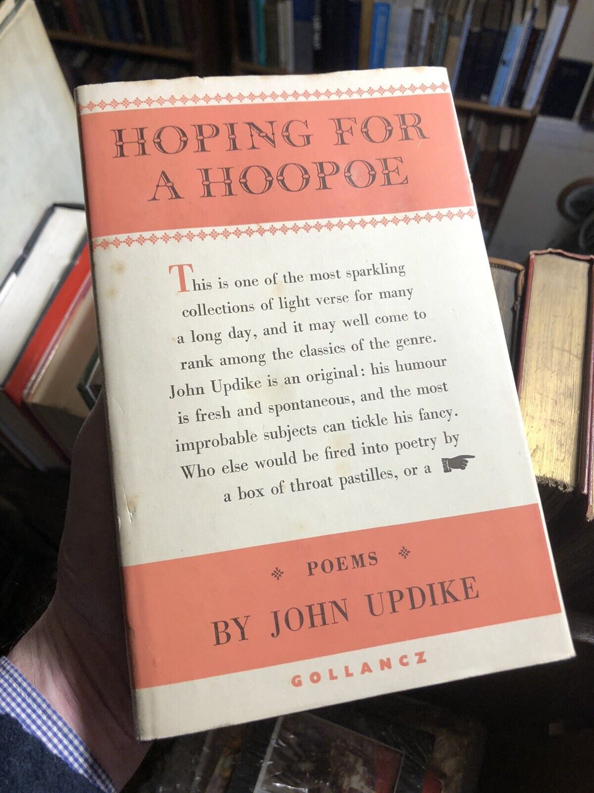 JOHN UPDIKE : Hoping for a Hoopoe POEMS 1st UK Edition 1959 : Very Good Conditio