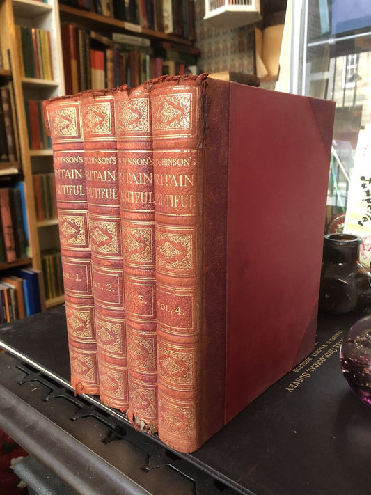 HUTCHINSON'S BEAUTIFUL BRITAIN (2000+ Illustrations) 4 Vols VILLAGES TOWNS 1924