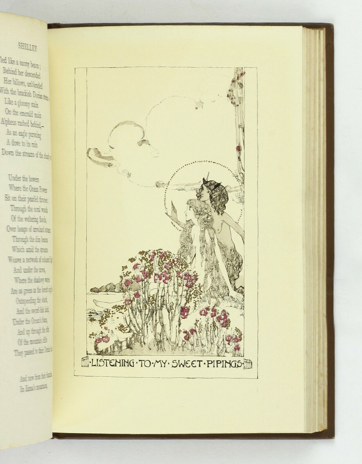 c1900 POEMS OF SHELLEY Caxton JESSIE M. KING (8 Plates) Art Nouveau Covers VGC