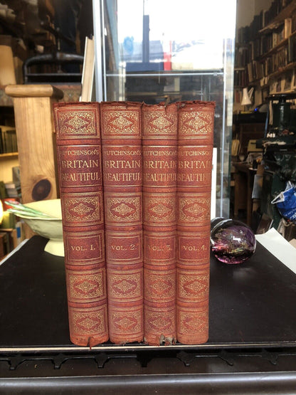 HUTCHINSON'S BEAUTIFUL BRITAIN (2000+ Illustrations) 4 Vols VILLAGES TOWNS 1924