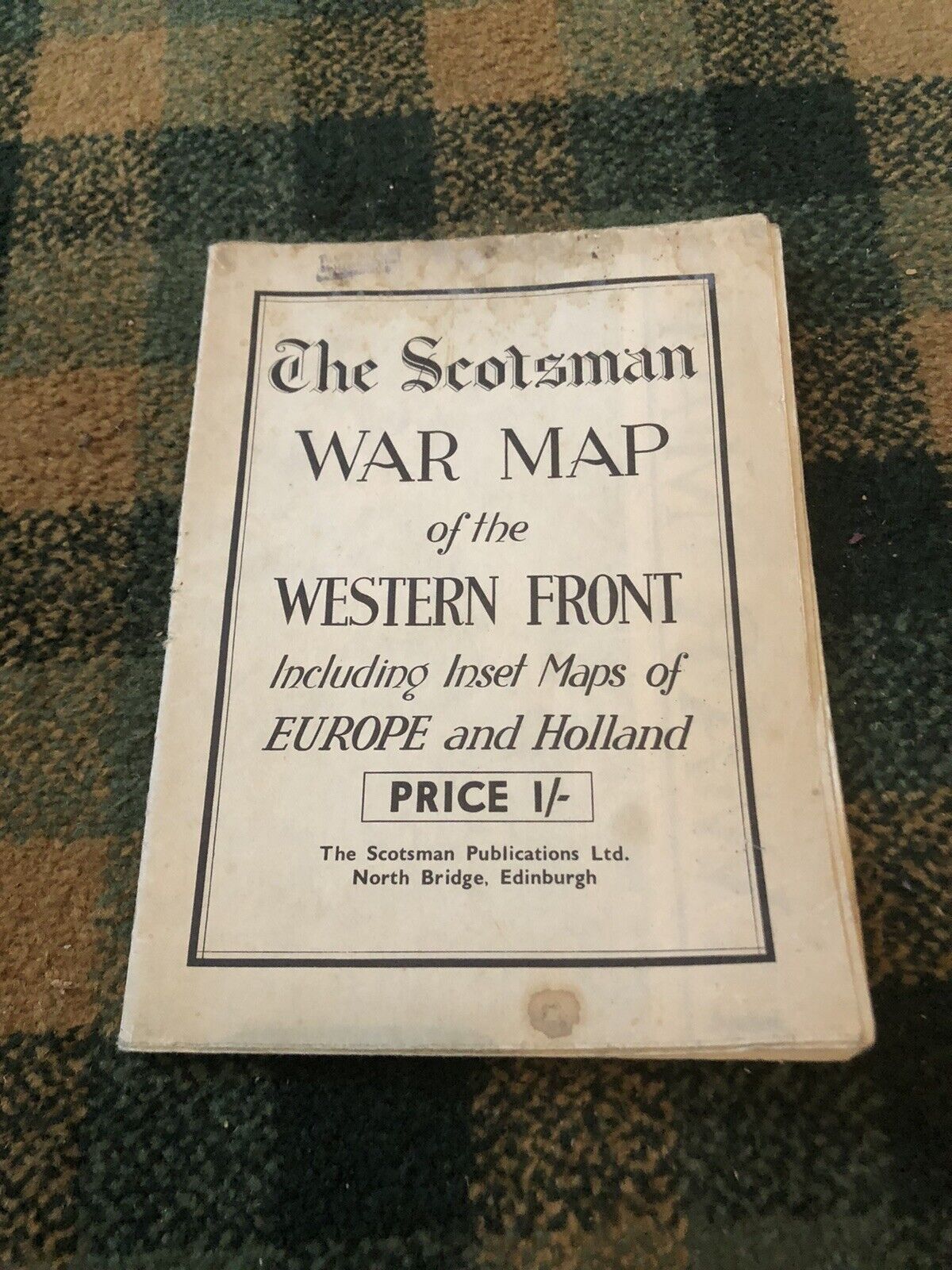 The Scotsman War Map of the Western Front : Inset Maps of Europe &amp; Holland WWII