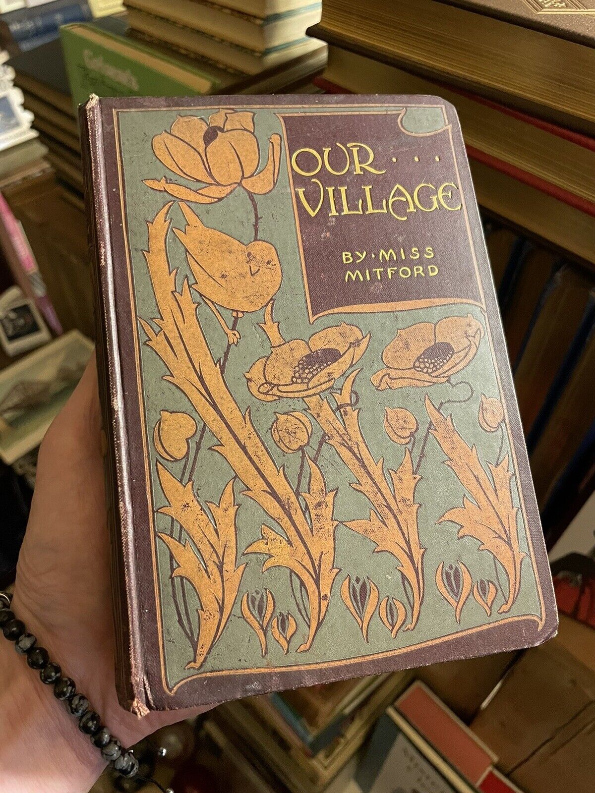 Our Village : Miss Mitford : Talwin Morris : Arts &amp; Crafts Binding 1899