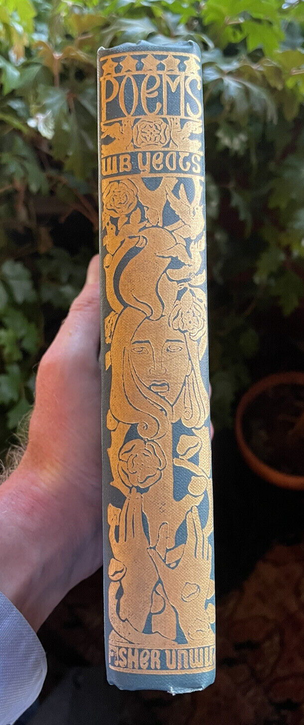 1927 Poems by W.B. Yeats : Lovely Art Nouveau Gilt Spine : Fisher Unwin Poetry
