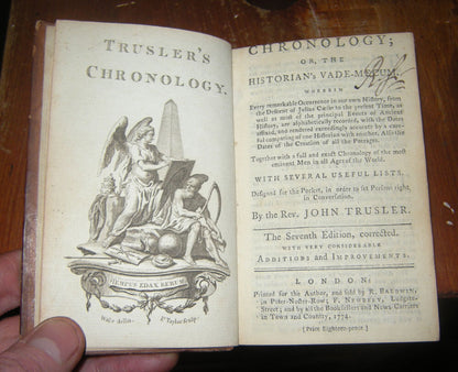 1774 Miniature / Chronology or Historian's Vade-Mecum / History Historical Dates