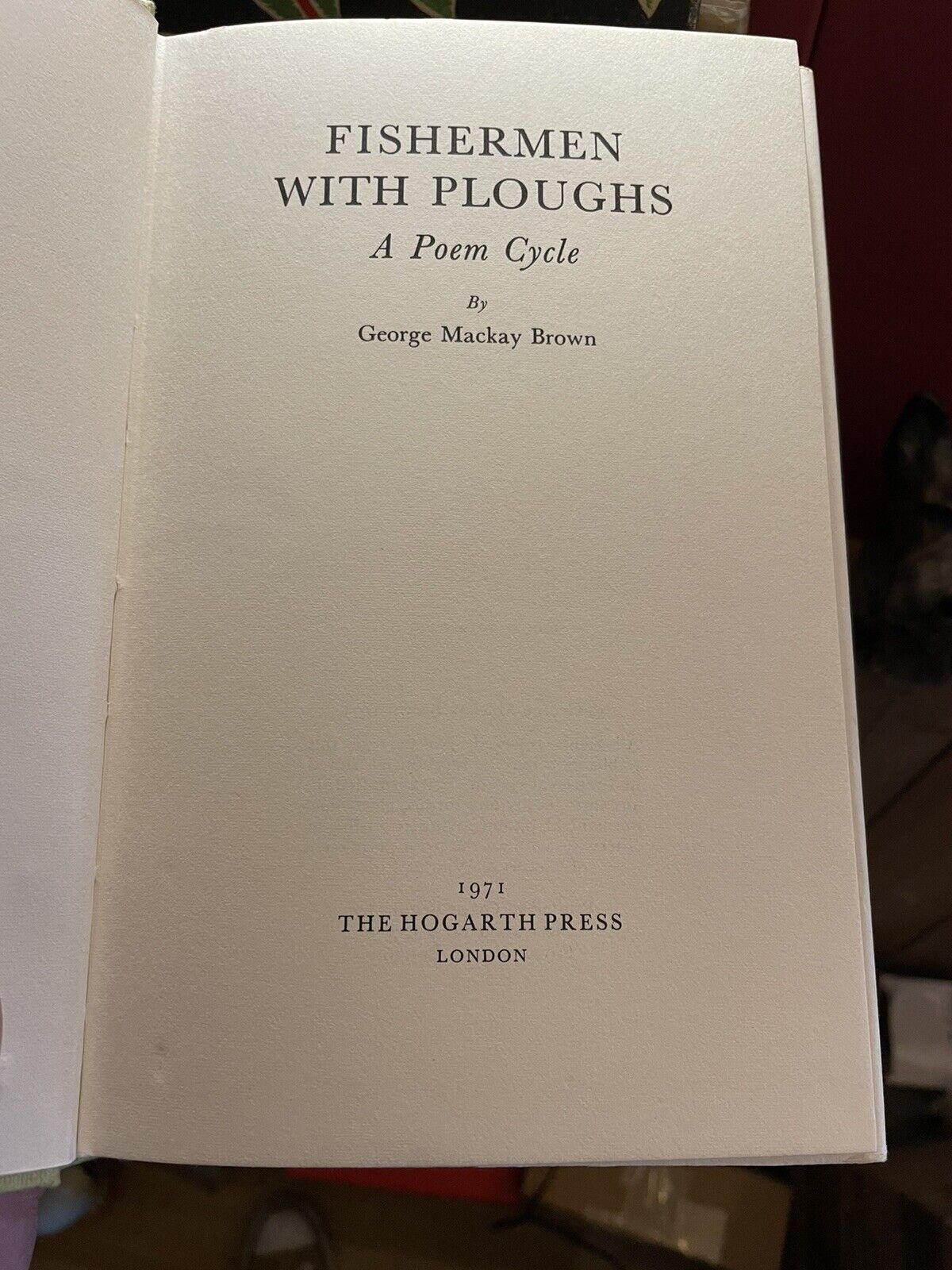 George Mackay Brown : Fishermen with Ploughs : Orkney : Poetry : Poems 1st 1971
