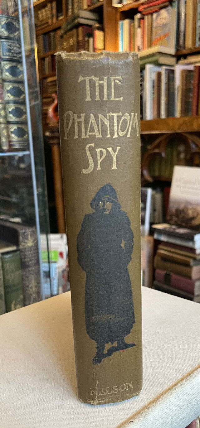 c1890 THE PHANTOM SPY Fox Russell DECORATIVE CLOTH BINDING Colour Frontis