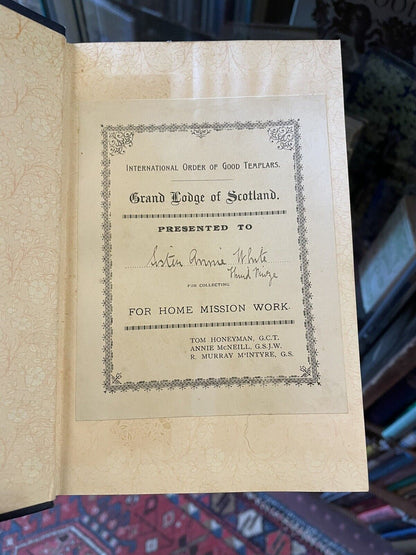 1894 Good Templary in Scotland : Templars : Grand Lodge Ireland Wales & England