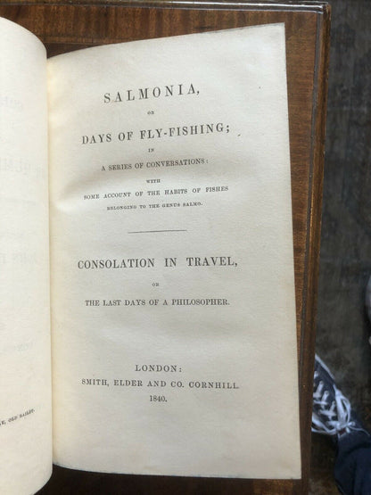 1840 Davy SALMONIA or DAYS OF FLY-FISHING Salmon Fishing Flies Grayling Hooks