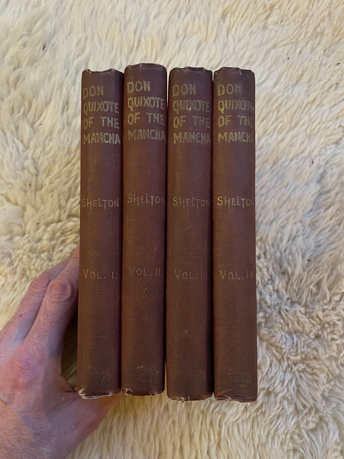 1895 Don Quixote of the Mancha (4 Vols) Cervantes : Illus by Frank Brangwyn