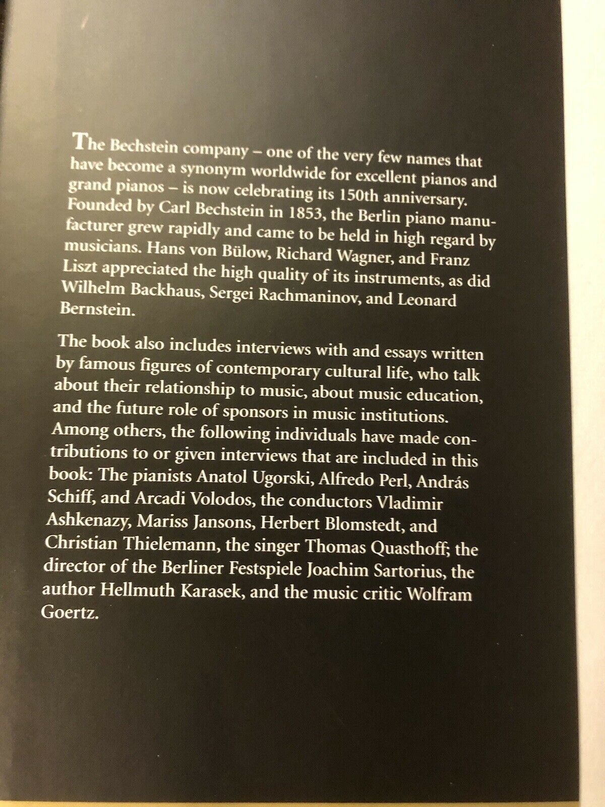 The World of Pianos : Fascination with an Instrument : Bechstein Company