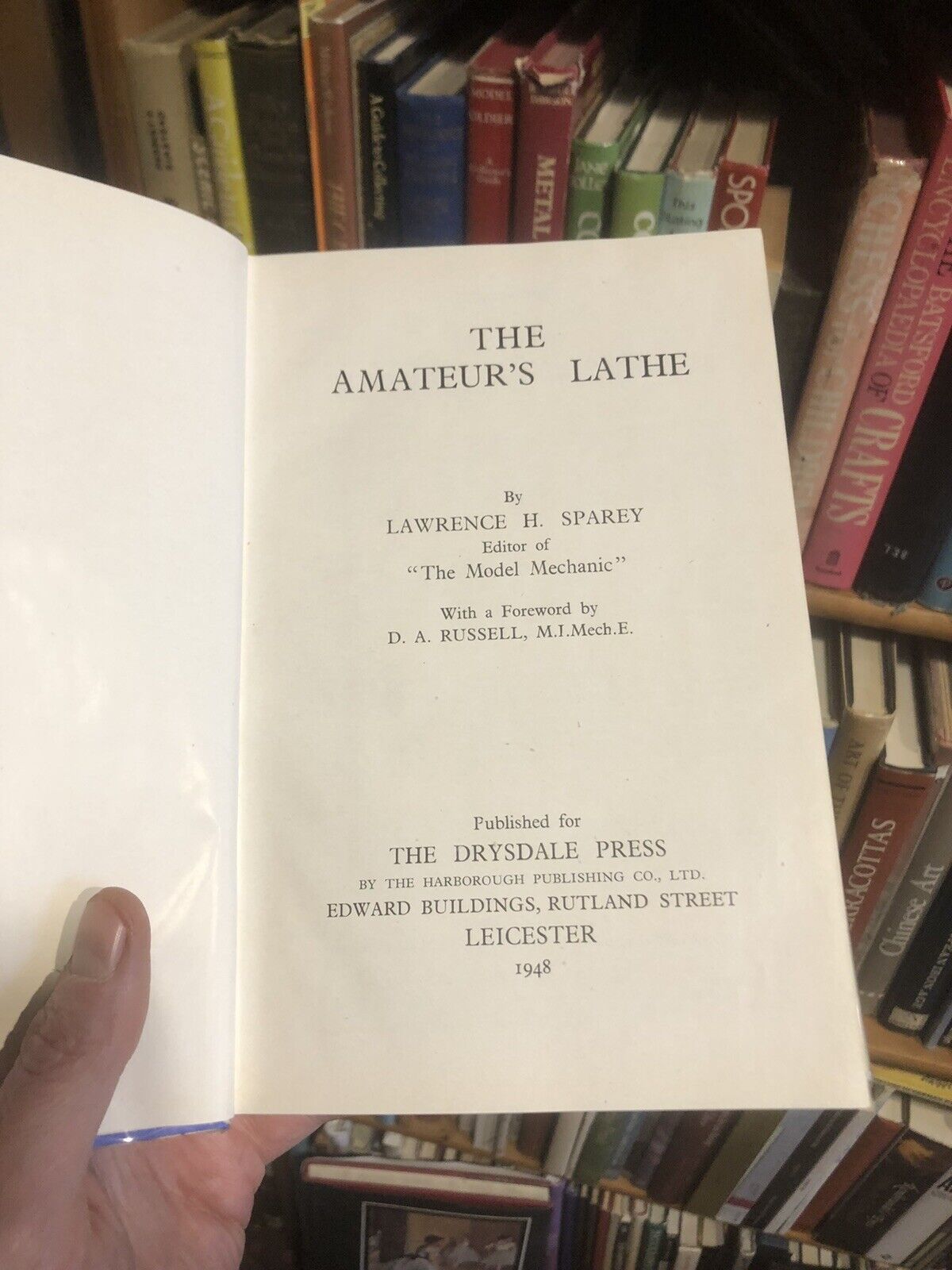 The Amateurs Lathe : L.H. Sparey : Wood Metal Turning : Carpentry : Woodworking
