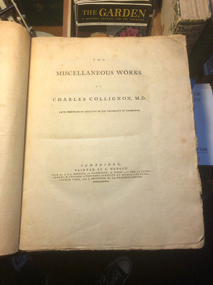 1786 Works of Charles Collignon - Structure of Anatomy - Art of Physic Medicine