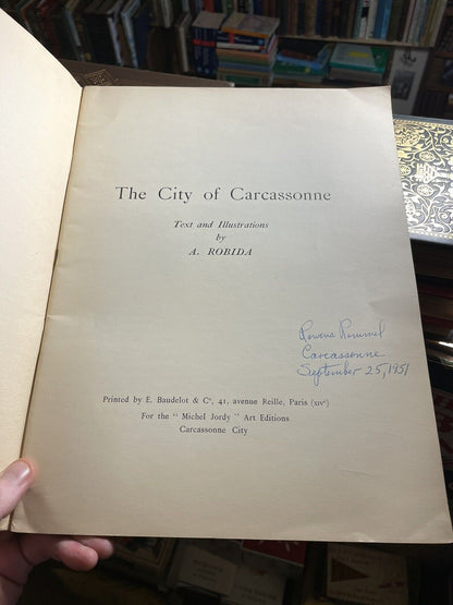The City of Carcassonne : A. Robida c1925 : French Fortified City : Illustrated
