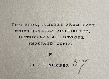The Unknown Turner : John Anderson : Private Print (1000 Copies) With Letters