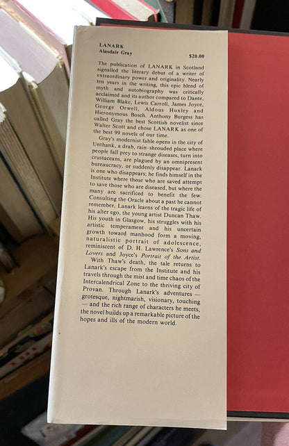 LANARK : Alasdair Gray : FIRST AMERICAN EDITION Hardback In DW