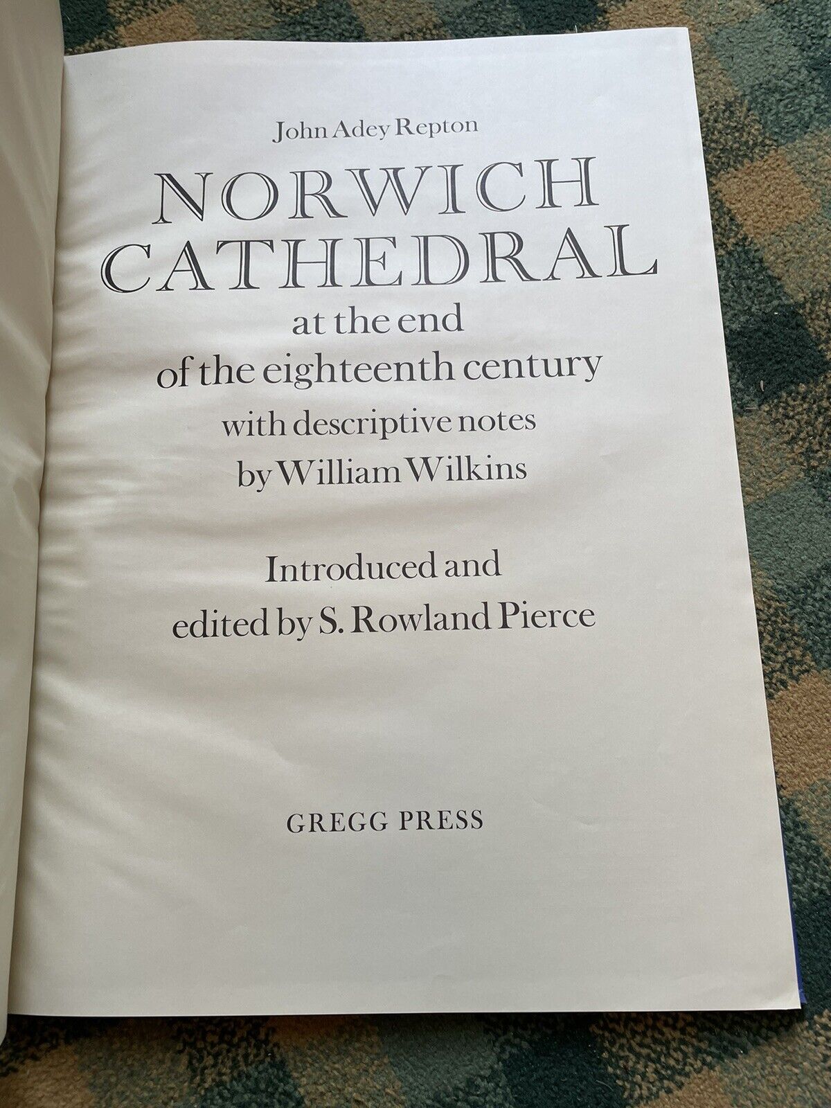 1965 Norwich Cathedral : Large Architectural Plates : Folio (24.5" x 17") Repton