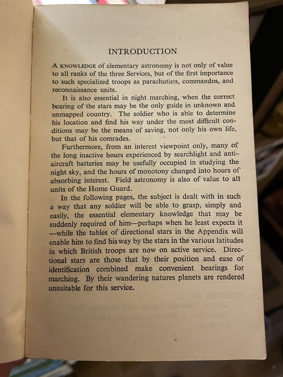 Practical Astronomy for the Forces : WWII Military Navigation Directional Stars