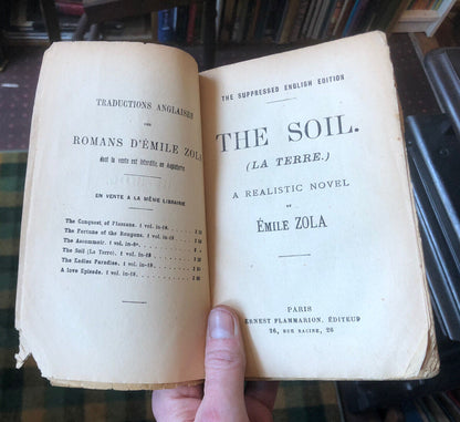 Emile Zola : The Soil (La Terre) Suppressed English Edition : c1890s