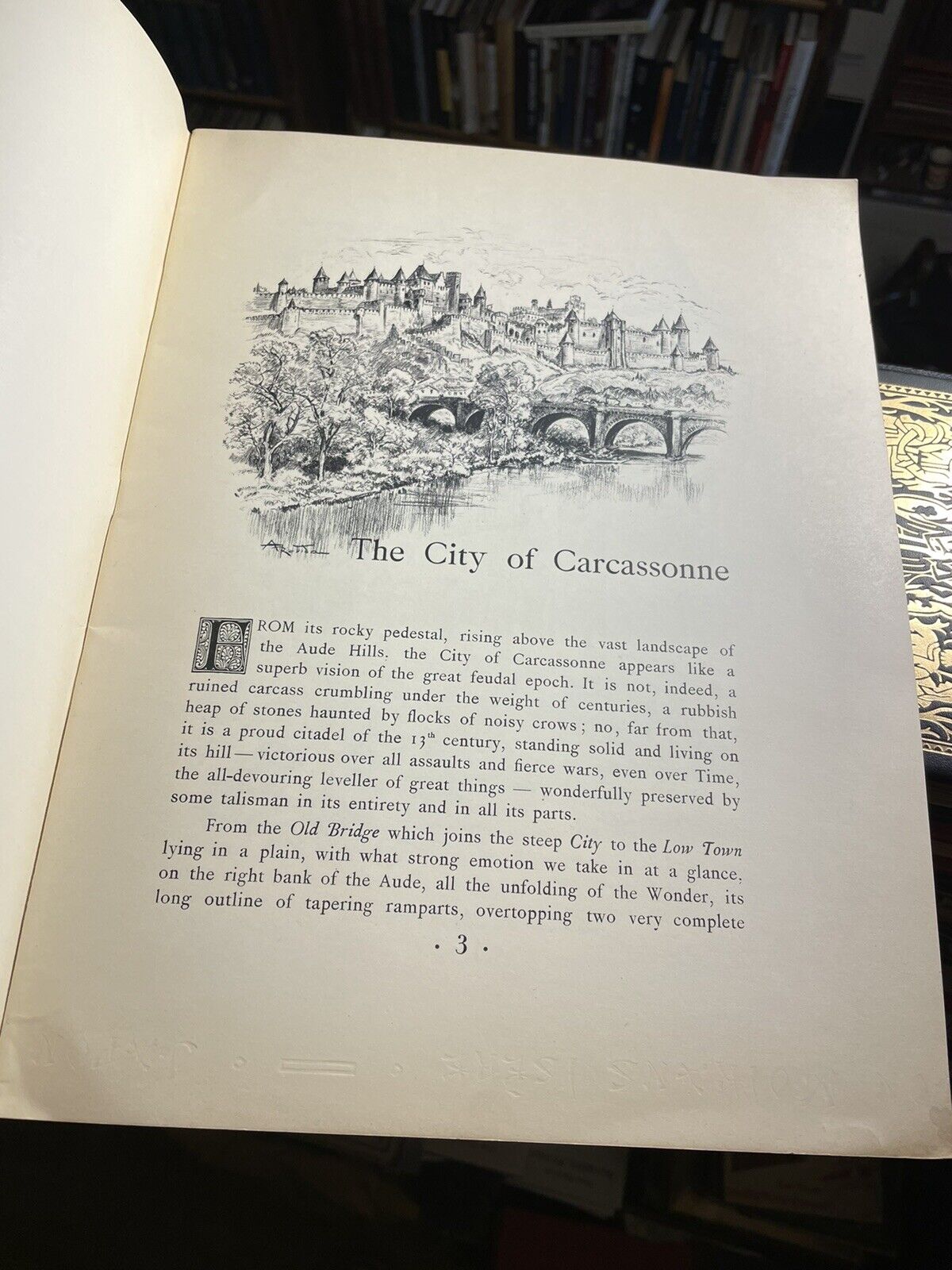 The City of Carcassonne : A. Robida c1925 : French Fortified City : Illustrated