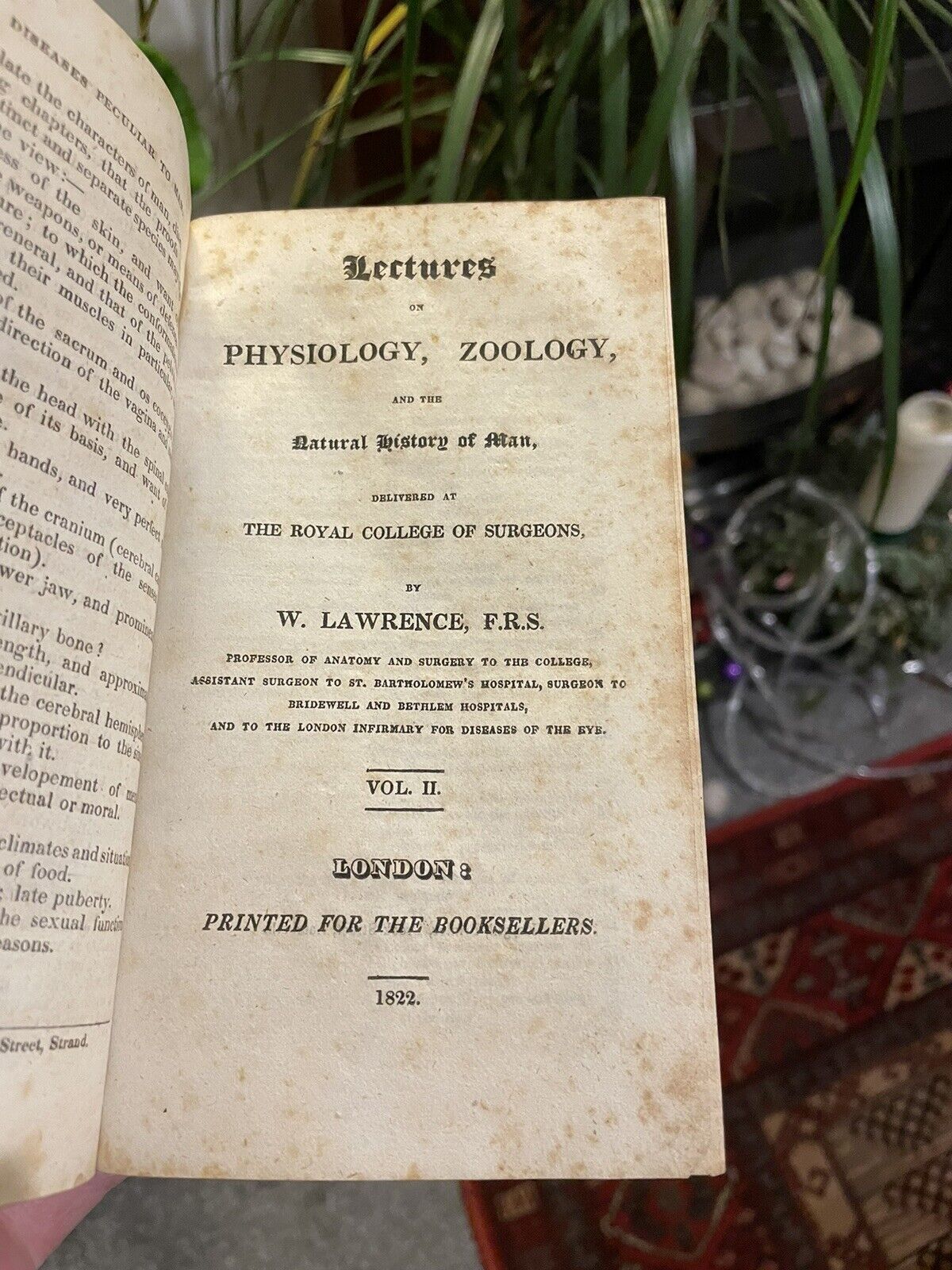 1822 Lectures on Physiology, Zoology and the Natural History of Man : Lawrence