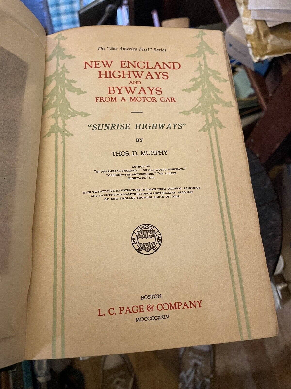 New England Highways &amp; Byways From a Motor Car 1924
