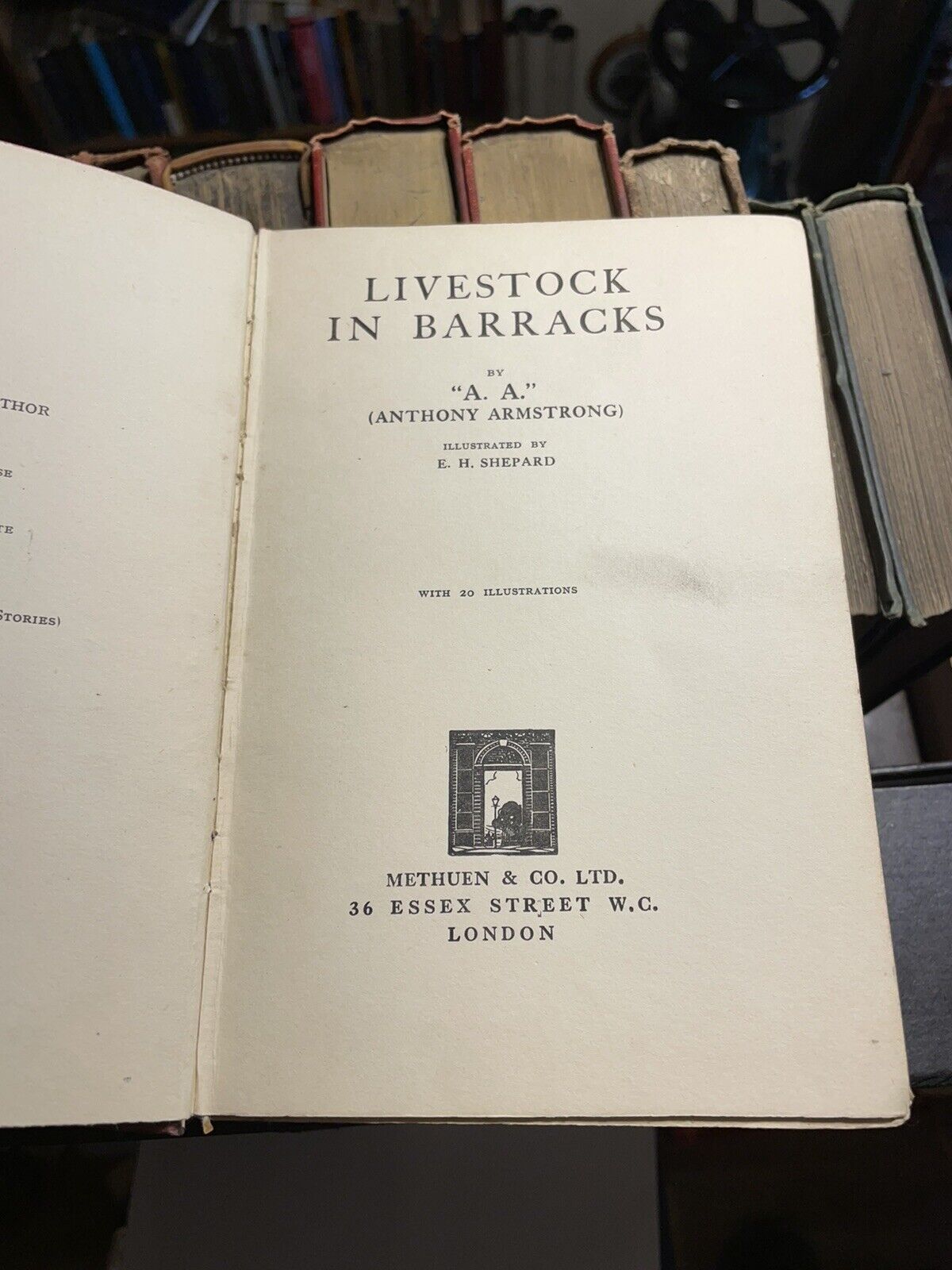 LIVESTOCK IN BARRACKS by A.A. : Illus by E H Shepard (Winnie the Pooh) 1929