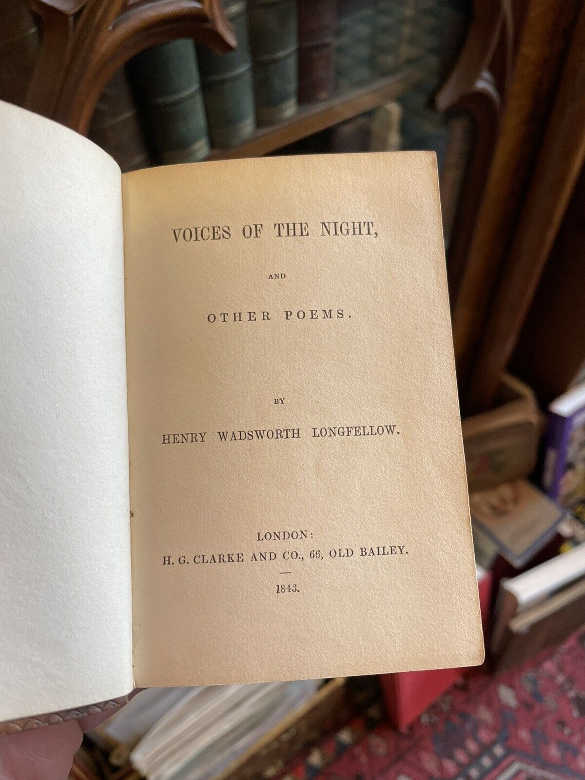 1843 Henry Wadsworth Longfellow : Voices of the Night and Other Poems
