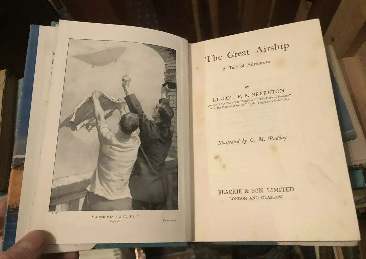 The Great Airship by Lt. Col F.S. Brereton : Hardback with Dust Jacket 1940s