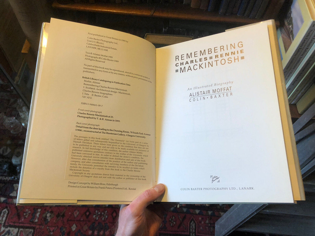Colin Rennie Library Remembering Charles Rennie Mackintosh SIGNED COLIN BAXTER Illustrated ...
