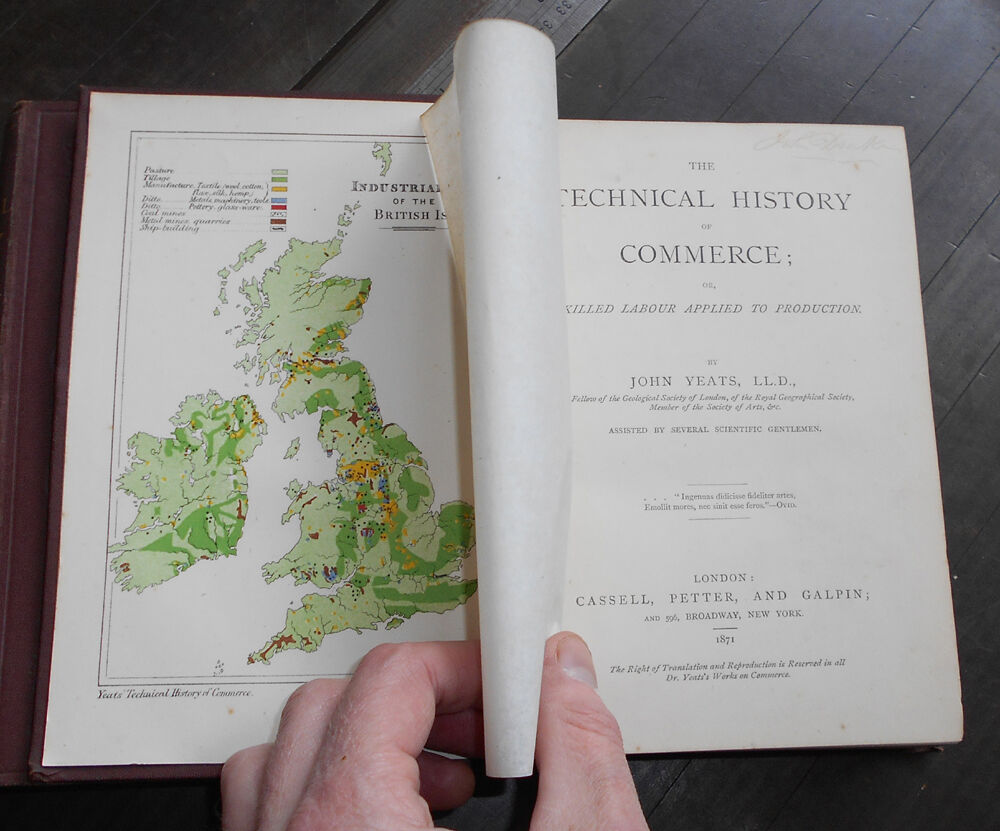 1871 The Natural History & Technical History of Commerce (2 Vols) John Yeats