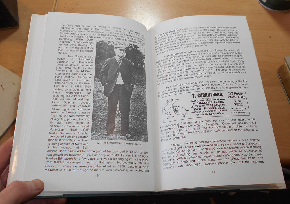History of Bruntsfield Allied Golf Club - Scotland Edinburgh Golfing SIGNED copy