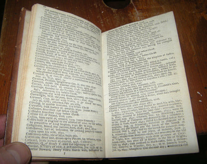 1774 Miniature / Chronology or Historian's Vade-Mecum / History Historical Dates