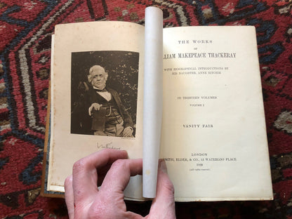1899 VANITY FAIR William Makepeace Thackeray LOVELY LEATHER BINDING Illustrated