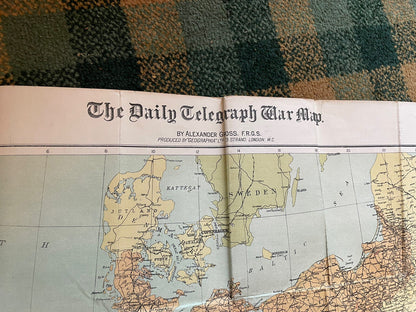 1914 The Daily Telegraph WAR MAP OF EUROPE Alexander Gross WWI : Geographia