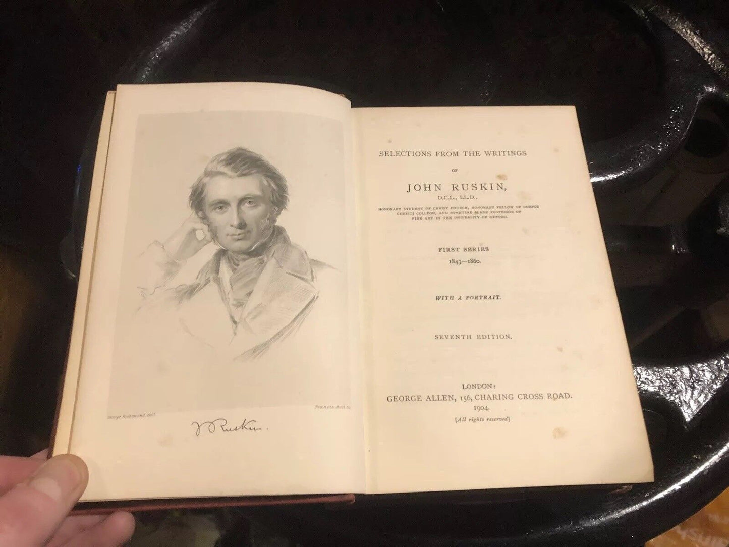 1904 Selections from John Ruskin - Leather Binding - English Art Critic &amp; Writer