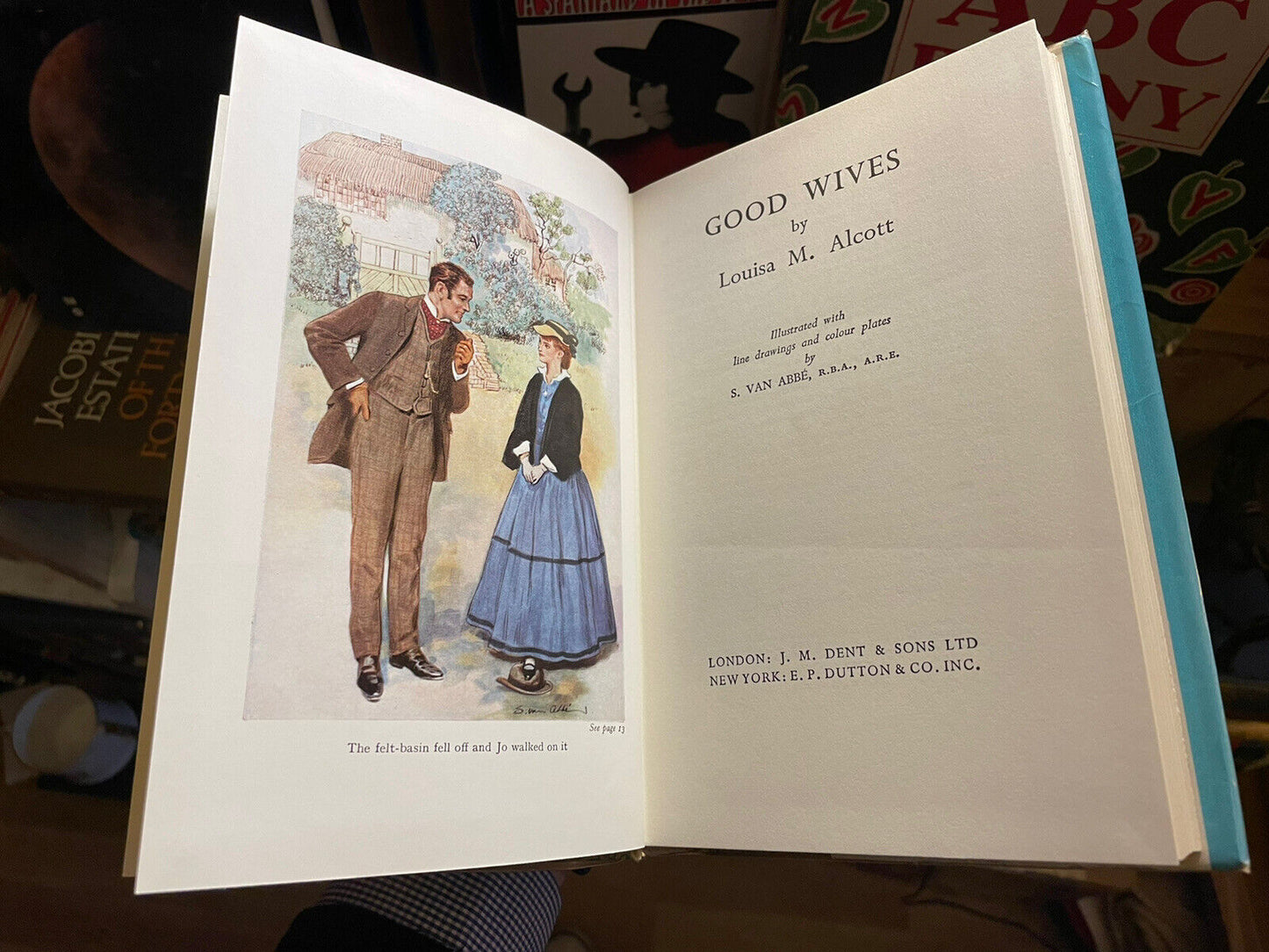 GOOD WIVES Louisa May Alcott : ILLUSTRATED by S. VAN ABBE : HB DW  1972