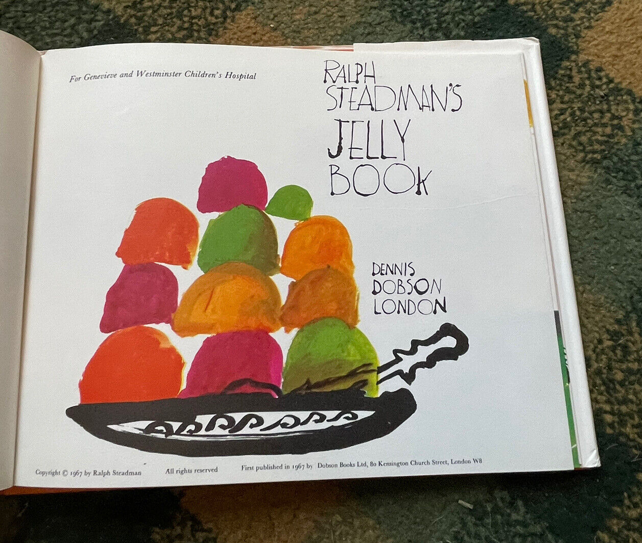 Ralph Steadman's Jelly Book : 1st/1st UK Edition : In Original Jacket VGC