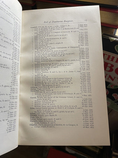 Roll of Dumbarton Burgesses &amp; Guild-Brethren : Roberts : Scottish Record Society