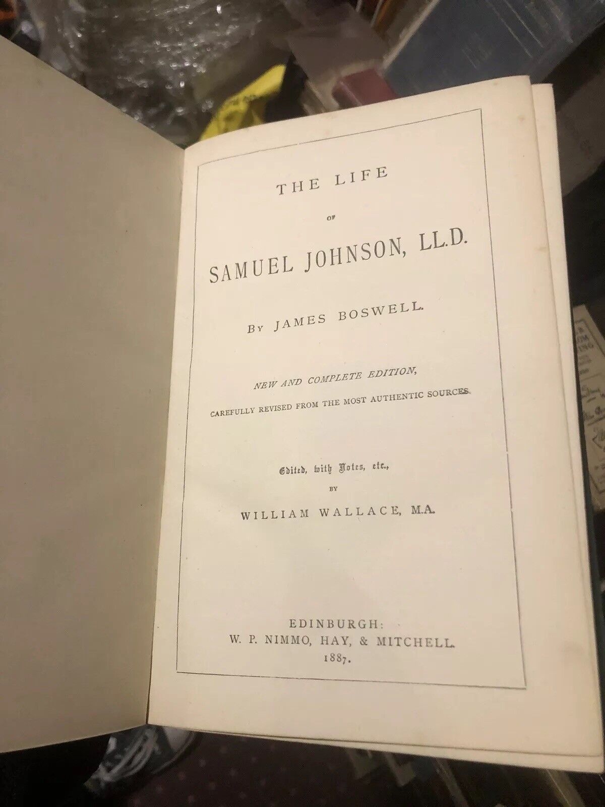 1887 The Life of Samuel Johnson by James Boswell - Complete Edition Lovely Copy
