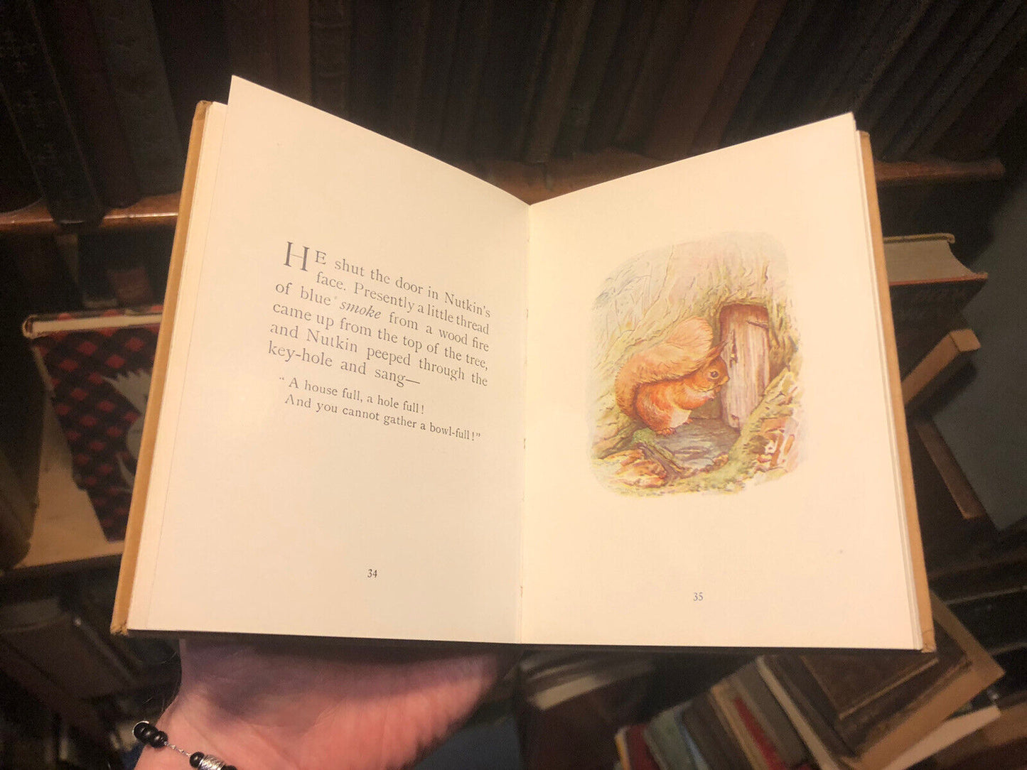 Beatrix Potter : The Tale of Squirrel Nutkin (c1940) Tan Boards / Green Titles